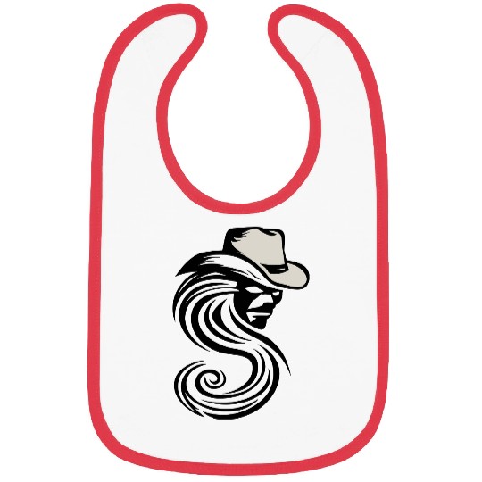Dust Devil Cowboy Design Vector 2 Colors Bibs