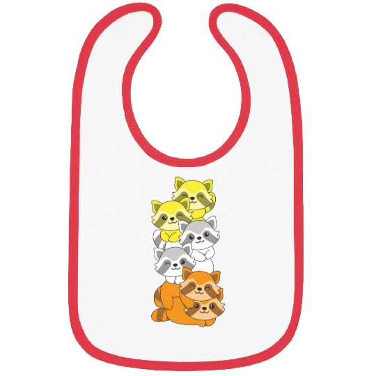Maverique Flag Pride Lgbtq Cute Raccoon Bibs