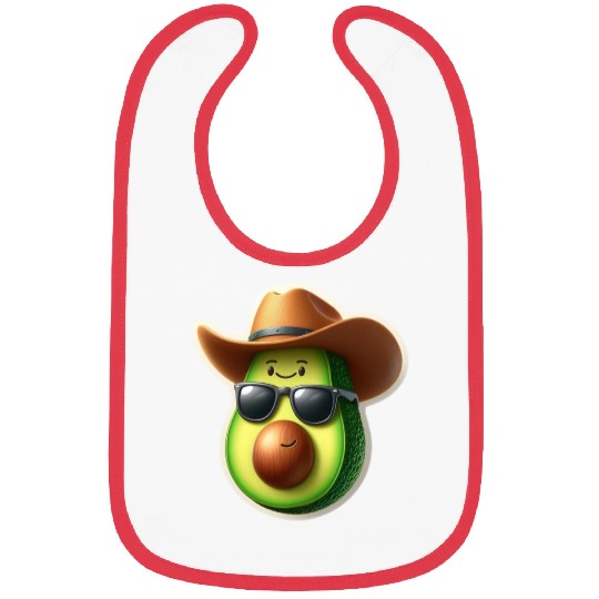 avocado wears hat Bibs