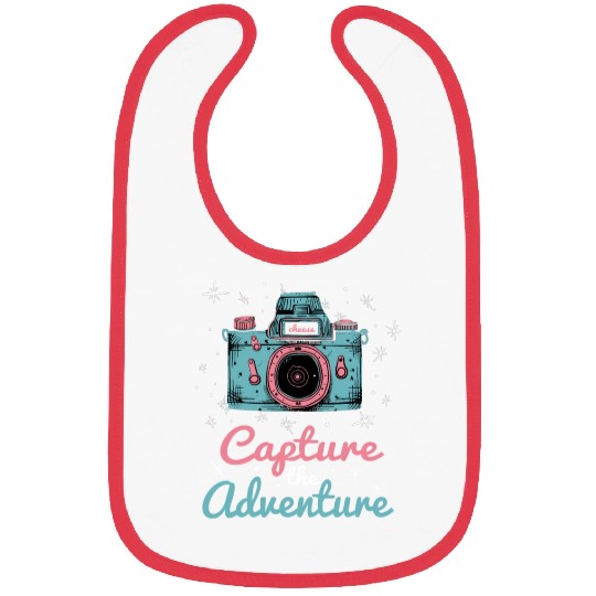 Capture The Adventure Retro Camera Photographer Bibs