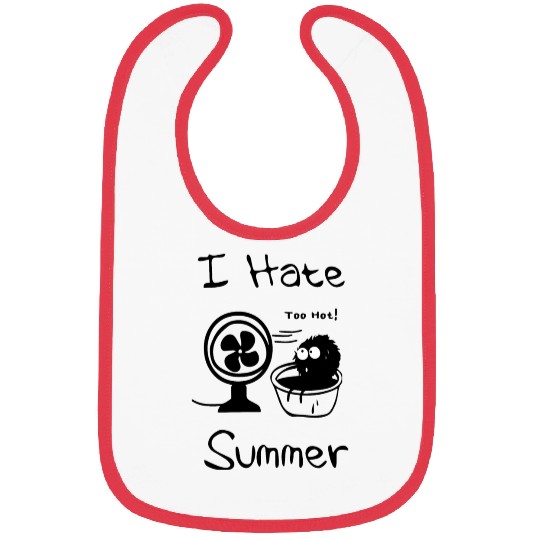 I hate summer typography creative design Bibs
