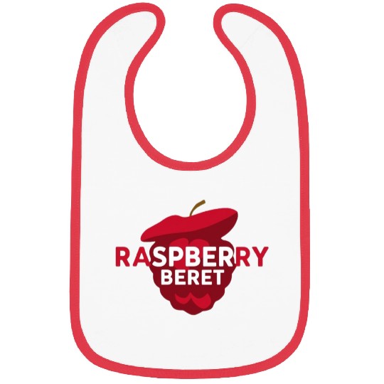 Cute Raspberry Beret Bibs