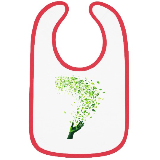 Eco-Friendly Nature Love Green Leaves Bibs