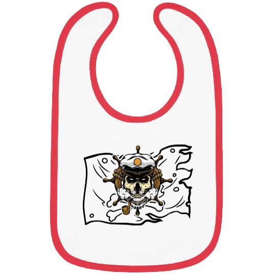 Pirate skull Bibs