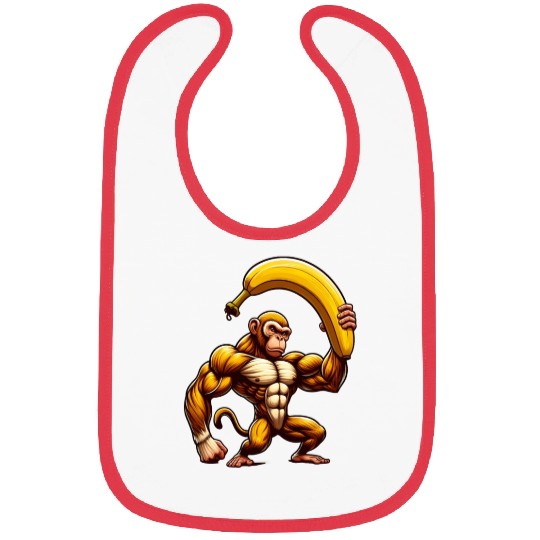 Musclemonkey with giant banana Bibs