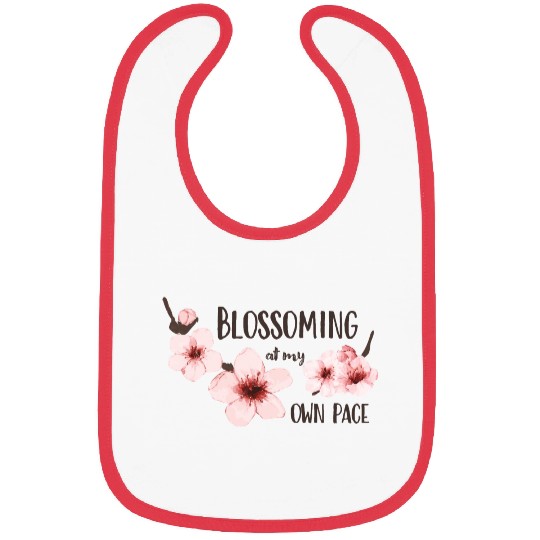 Spring floral Bibs Elegant Cherry Blossom Design