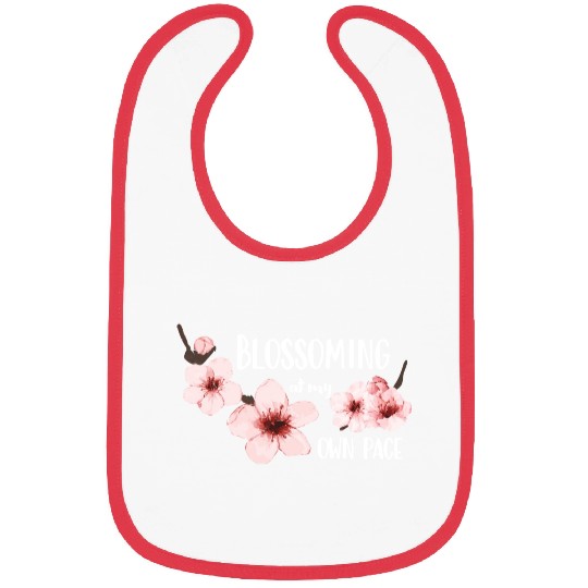 Spring floral Bibs Elegant Cherry Blossom Design