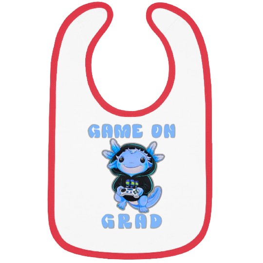 Cute Axolotl Gaming Design Bibs