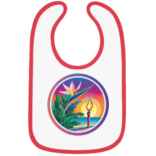 Paradise Flower and Torch Bibs