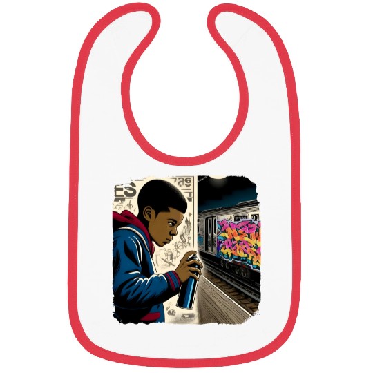 AI Teen in Underground Subway Layup -Masked Border Bibs