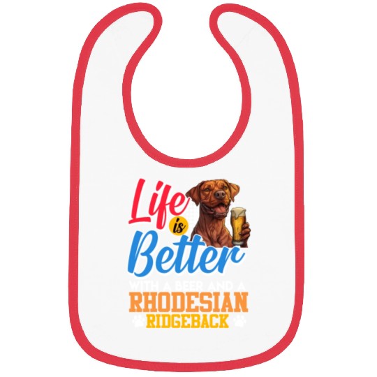 Rhodesian Ridgeback LIFE IS BETTER WITH BEER Bibs
