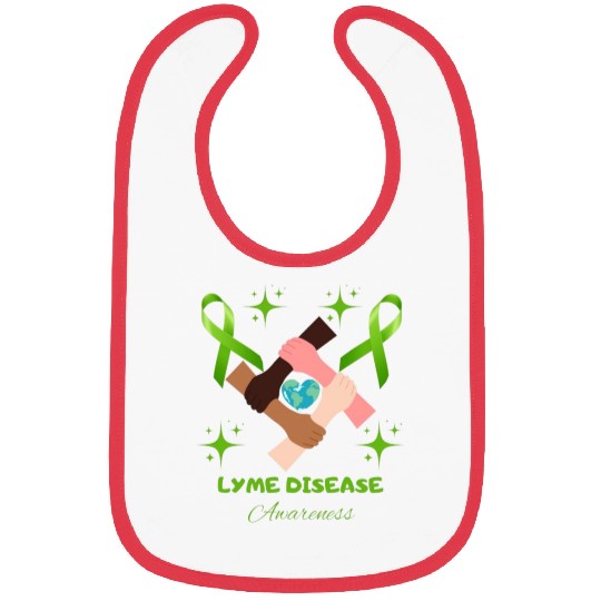 Lime Green Ribbon Lyme Disease Awareness Bibs