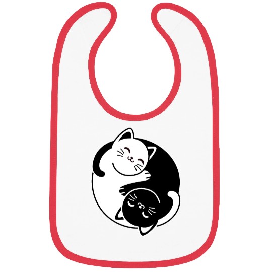 Yin and Yang Cats Bibs
