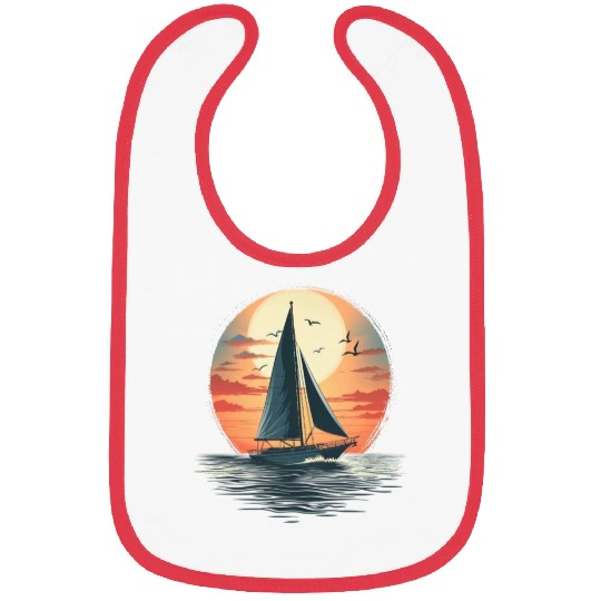 Sail Into The Sunset Nautical Adventure Bibs