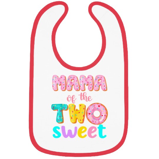 Mama Of The Two Sweet Donut Birthday Family Bibs