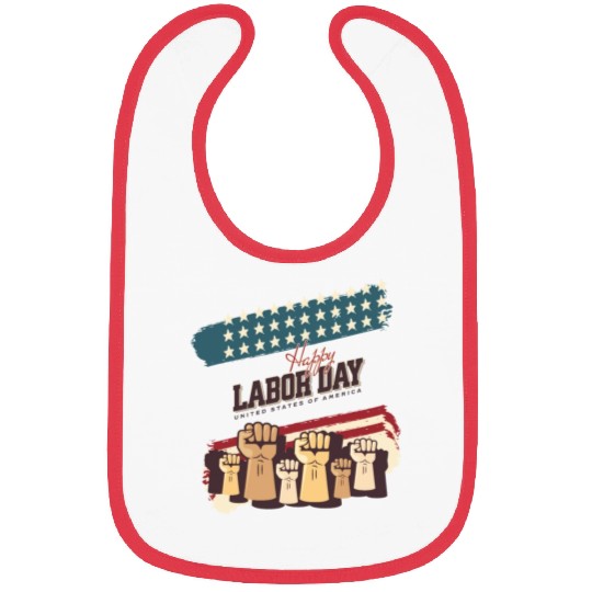 Labor Day Fists Raised Bibs