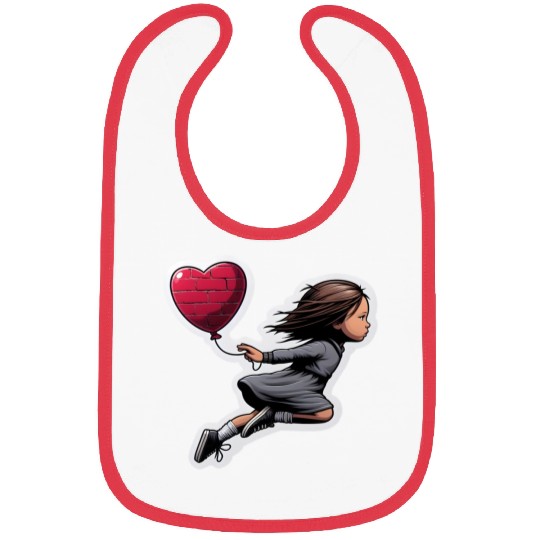 Girl with Balloon by Banksy, Iconic Street Art Bibs