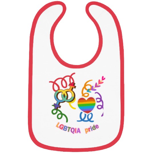 LGBTQIA+ Pride Rainbow Heart Bibs
