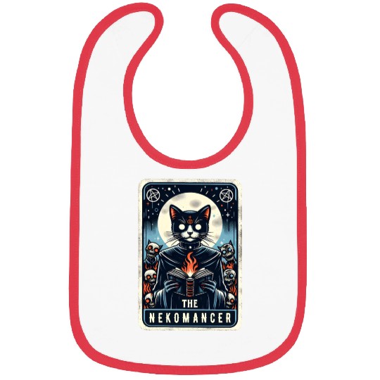 The Nekomancer Funny Tarot Necromancer Cat Pun Bibs