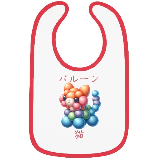 Japanese Balloon Cat Bibs