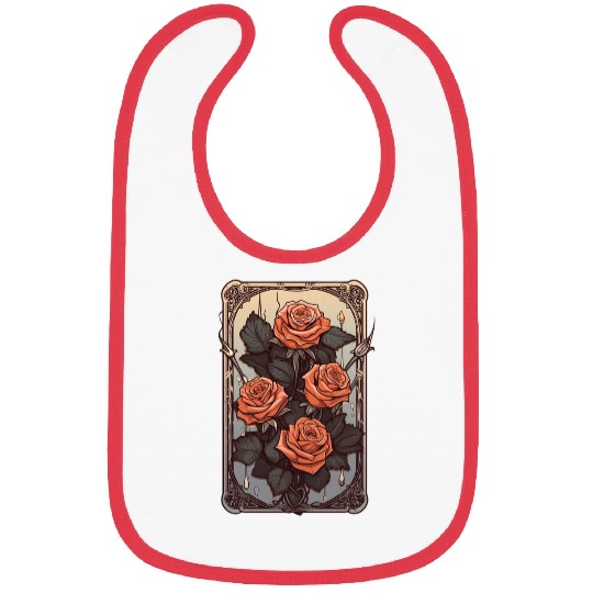Rose Tarot Card Reader Astrology Occult Bibs