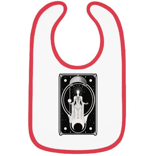 Crescent Moon Tarot Card Astrology Occult Bibs
