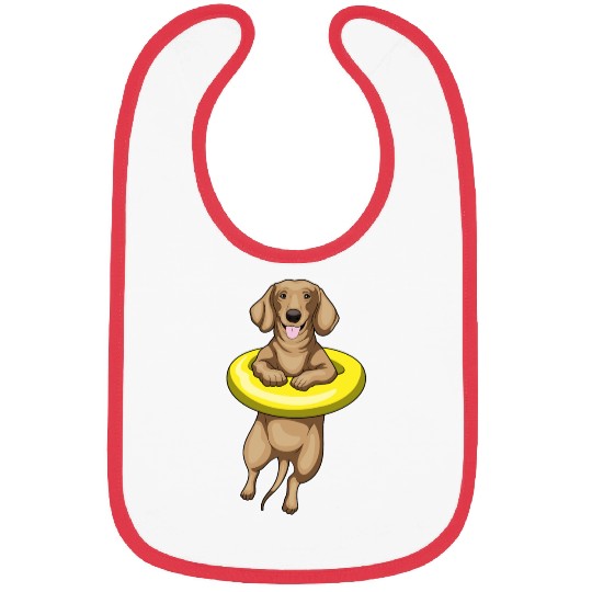 Dachshund Swimming Swim ring Bibs
