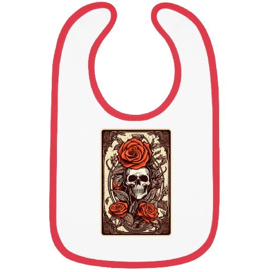 Rose Tarot Card Reader Astrology Occult Bibs