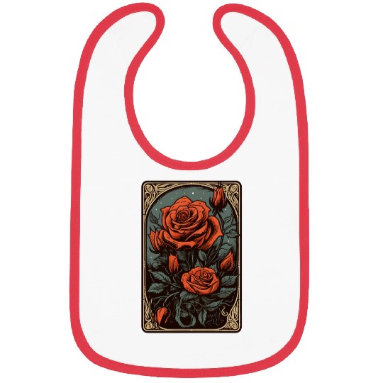 Rose Tarot Card Reader Astrology Occult Bibs