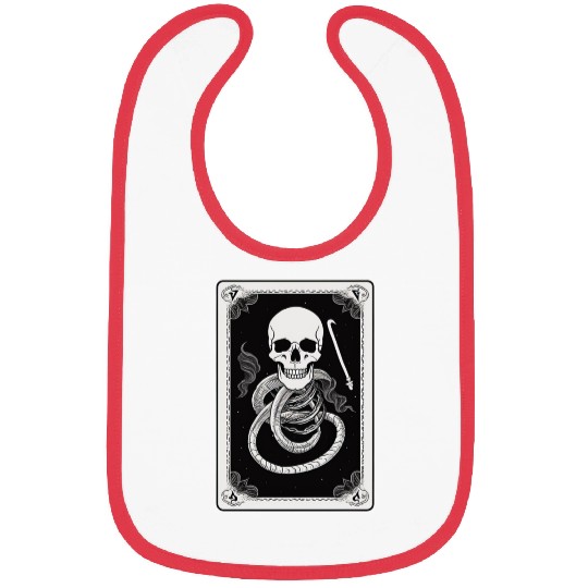 Skull Tarot Card Reader Astrology Occult Bibs
