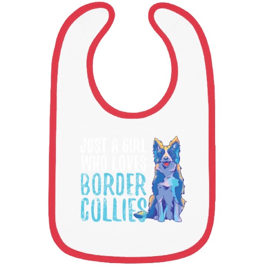 Unique Border Collie Love Art Expression Bibs