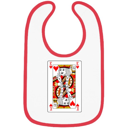 King of Hearts Playing Card Bibs