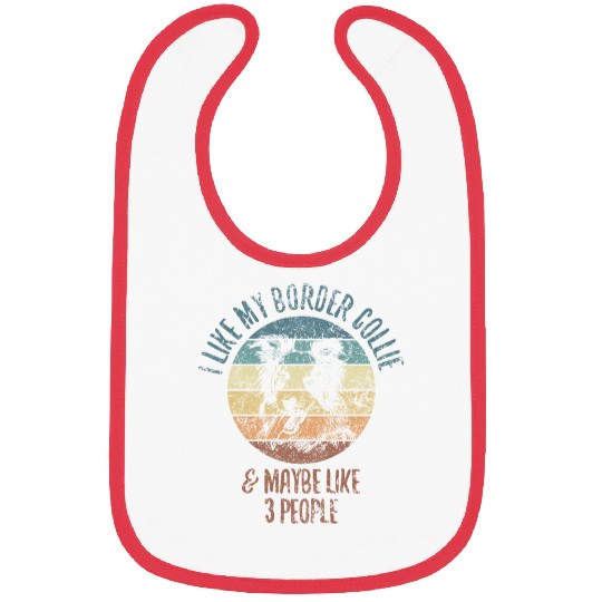Unique Border Collie Design For Dog Lovers Bibs