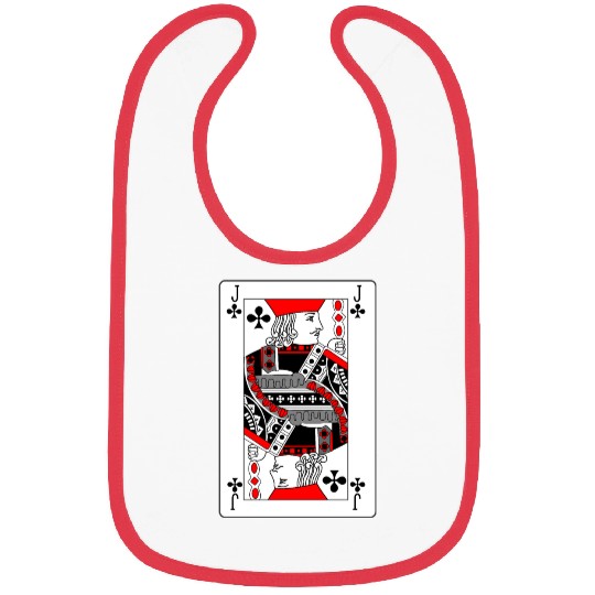 Jack Playing card clover Bibs