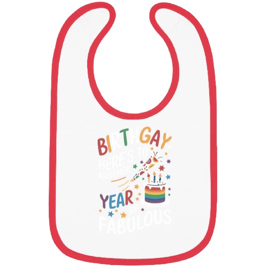 Birthgay Gay Pride Flag Pride Month Equal Rights Bibs