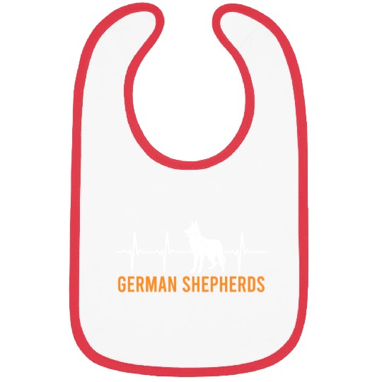 German Shepherd HEART BEAT German Shepherds Bibs