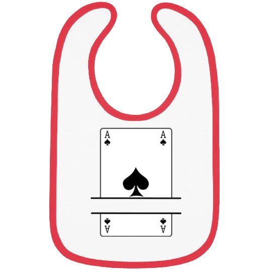 Playing card ace of spades with banner space Bibs