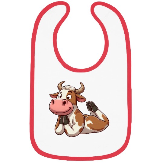 Cow and bull in love yoga gymnastics Bibs