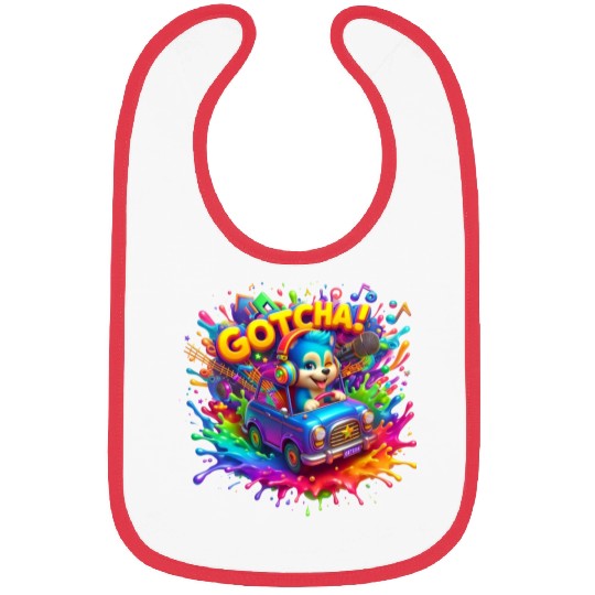 Stellar Cadence: Symphony of Neon Hues - GoTCha! Bibs