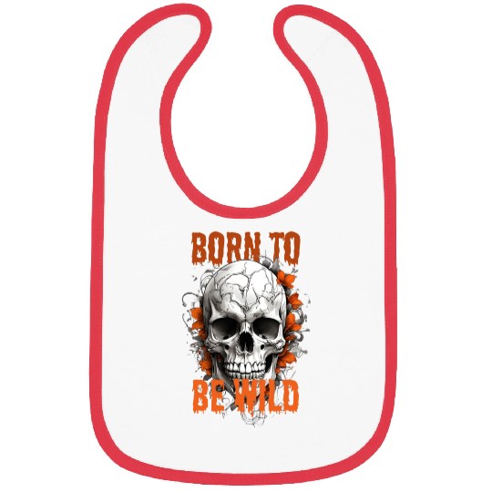 skull born to be wild Bibs