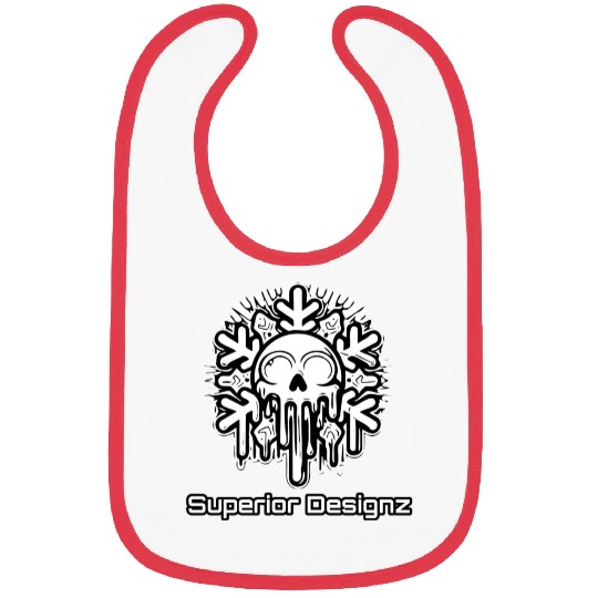 snowflake skull Bibs