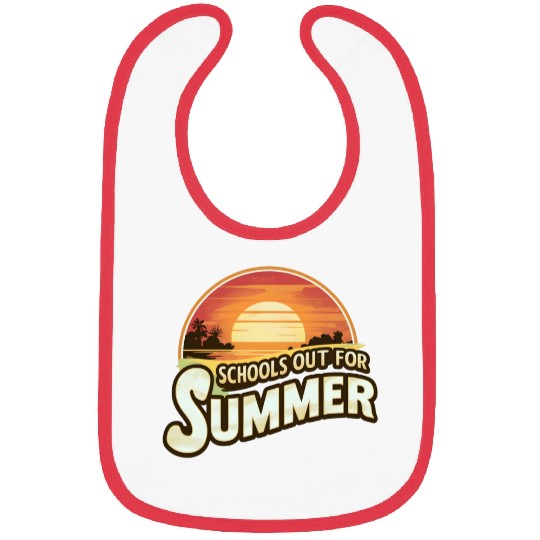 Retro Schools Out For Summer Last Day Of School Bibs