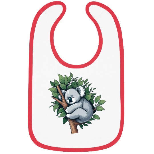 Slumbering Koala: Peaceful Tree Hugger Bibs