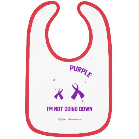 I Wear Purple For Myself Lupus Awareness Heart Bibs