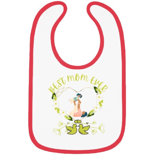BEST MOM EVER MOTHER AND DAUGHTER DESIGN Bibs