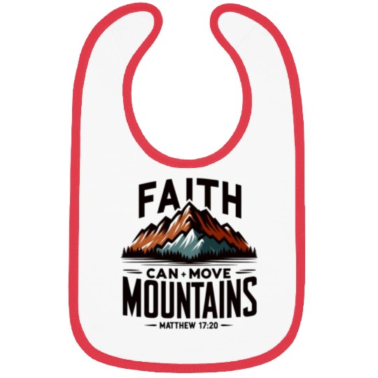 Faith Can Move Mountains Matthew 17:20 Retro Bibs