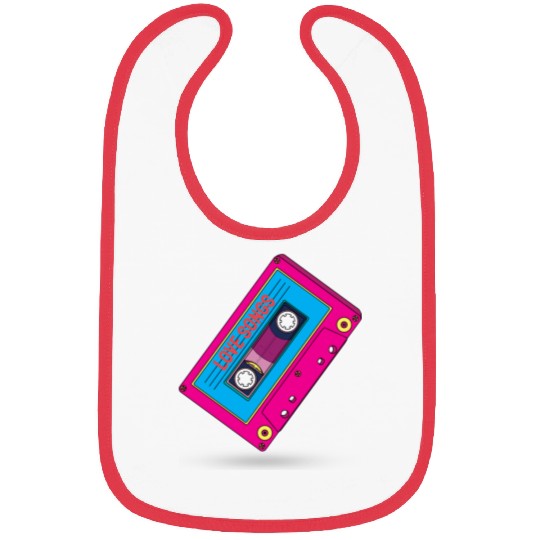 Colorful cassette tape with love songs Bibs
