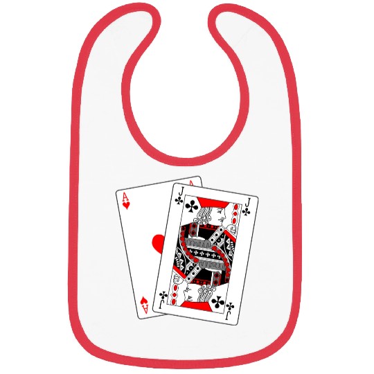 Two cards Blackjack Bibs