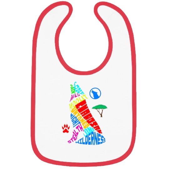 Majestic Wolf Howling in its Vibrant Habitat Bibs