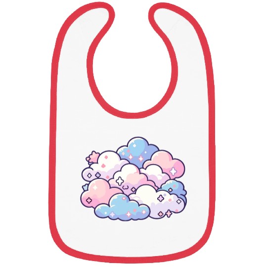 Sweet Dreams: Pastel Cloudscape Bibs